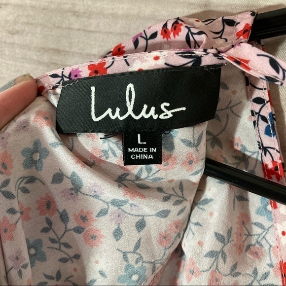 LULU’S Hottie Dotty Mauve Pink Floral Print Romper - Picture 10 of 12